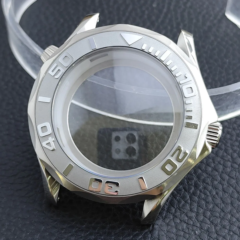 

42mm Silvery Seamaster 300 NH35 Case Sapphire Glass Glass Mens Divers Watch Case for Seiko Mod Automatic Mechanical Luxury Watch