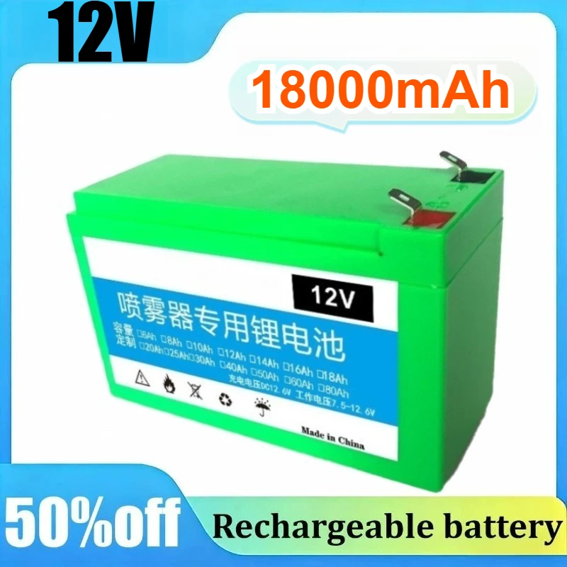 

12V pecial for Electric Sprayer Backpack Type Outdoor Lighting 18650 Long Endurance Lithium Battery