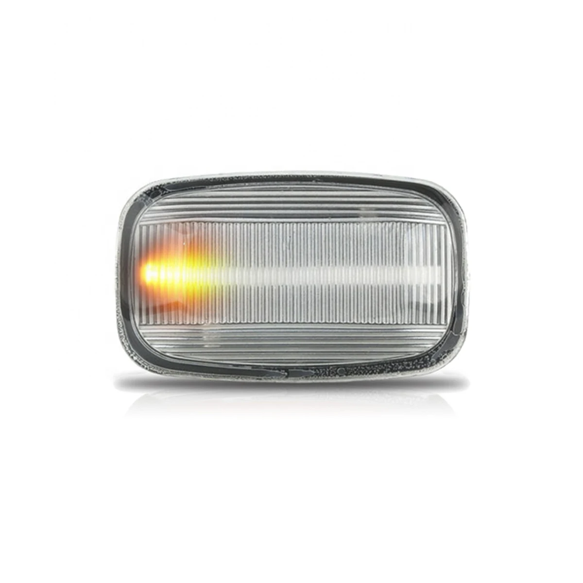 Lampu sinyal belok penanda samping Led dinamis putih Amber untuk Toyota Land Cruiser 80 1988-1997 lampu sein samping 2 buah