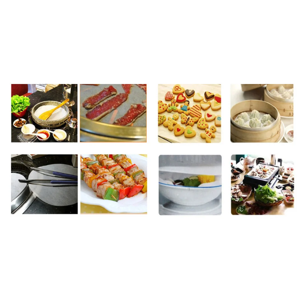 

50Pcs Non Stick Bbq Paper Round Barbecue Paper Liners White 20cm Diameter Baking Grill Supplies for Home Restaurant Daily Use