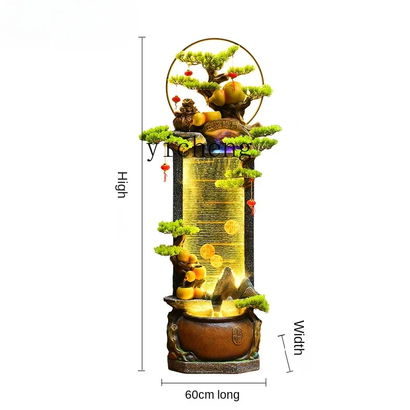 

ZC Hallway Partition Tea Room Zen Rockery Landscape Balcony Fish Tank Water Fountain Decoration Circulating Water Landscape