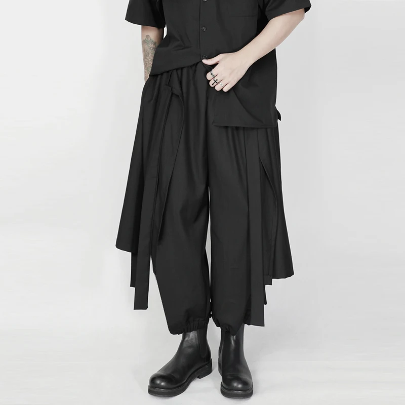 Japan Style Men\'s clothing Punk Casual 8-9 Pants