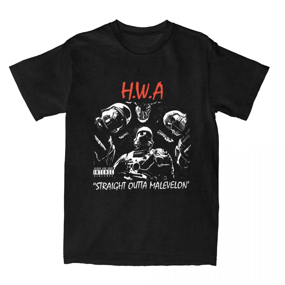 Casual Game Helldivers HWA Straight Outta Malevelon T-Shirt for Men Crewneck Pure Cotton T Shirt Short Sleeve Tee Shirt