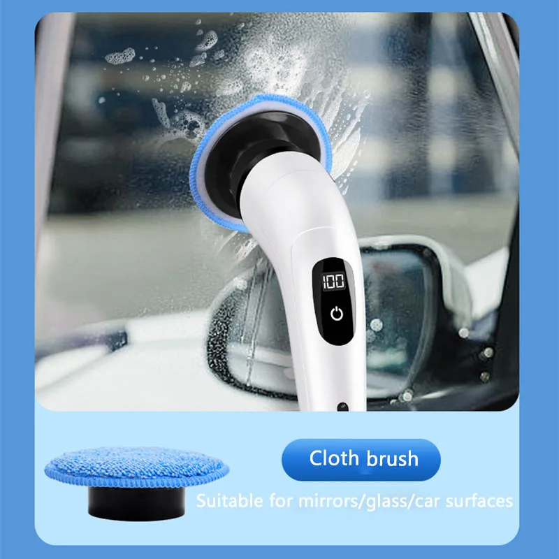 Multifunctional Electric Cleaning Brush USB Charging Bathroom Window Wash Brush Kitchen Cleaning Tool Household Cleaning Brush