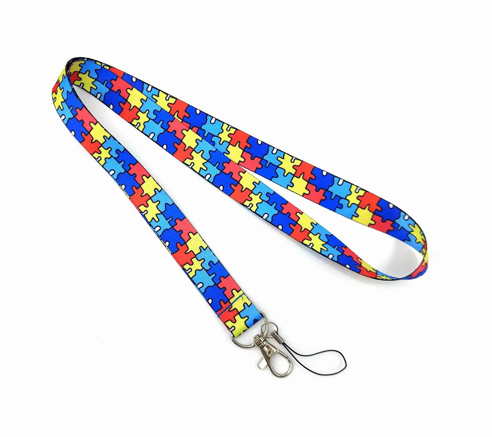 AUTISM Cartoon Key Lanyard ID Badge Holders Animal Phone Neck Straps with Keyring Phone Accessories D116