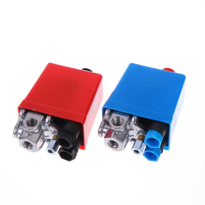 1Pcs 90-120psi Automatic Air Pressure Switch Air Compressor Pressure Switch 4Port Manifold Electric Air Compressors Tool