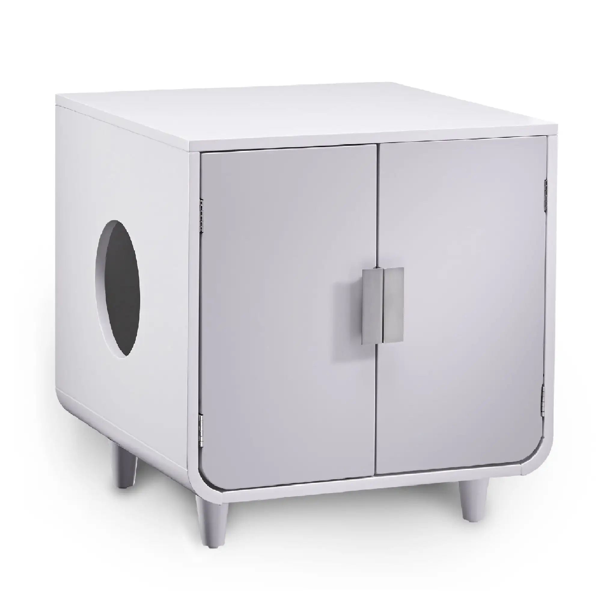 

Dyad Wooden Cat Litter Tray Box Washroom Puppy Toilet Alpine White