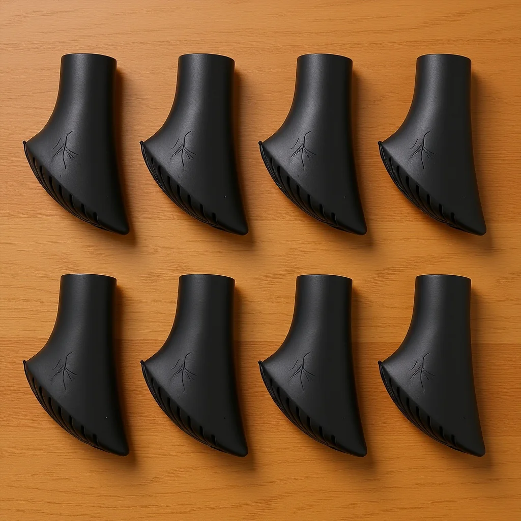 

8pcs Silicone Trekking Pole Tips Wear-Resistant Replaceable Walking Stick Tip Covers For Hiking Camping Slippery Road