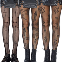 Sexy Women's Leopard Print Mesh Fishnet Net Pantyhose Stockings Party Tights Socks Stockings Lolita JK G Tights Gothic Clothes
