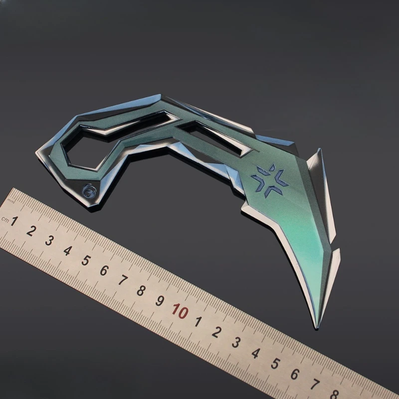 16cm/6.29in valorant periféricos de jogo luminoso vct garra faca arma metal modelo tático comando faca desktop ornamento menino brinquedo