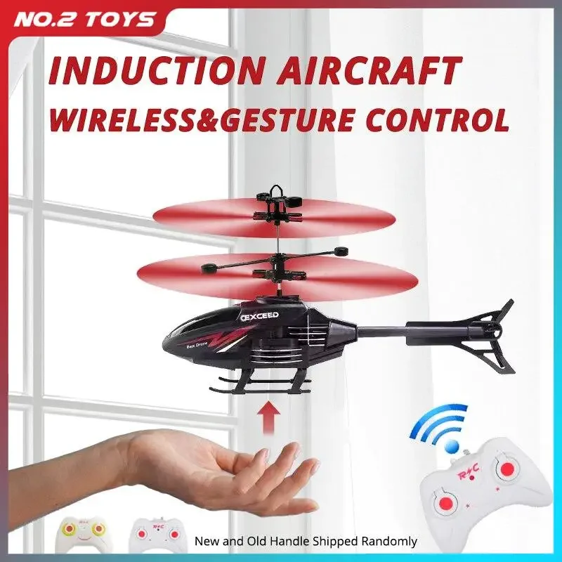 

2CH RC Helicopter with Lights Gesture Sensing Remote Control Helicopter Plane Induction Aircraft Flying Kids Toys for Boys Gifts