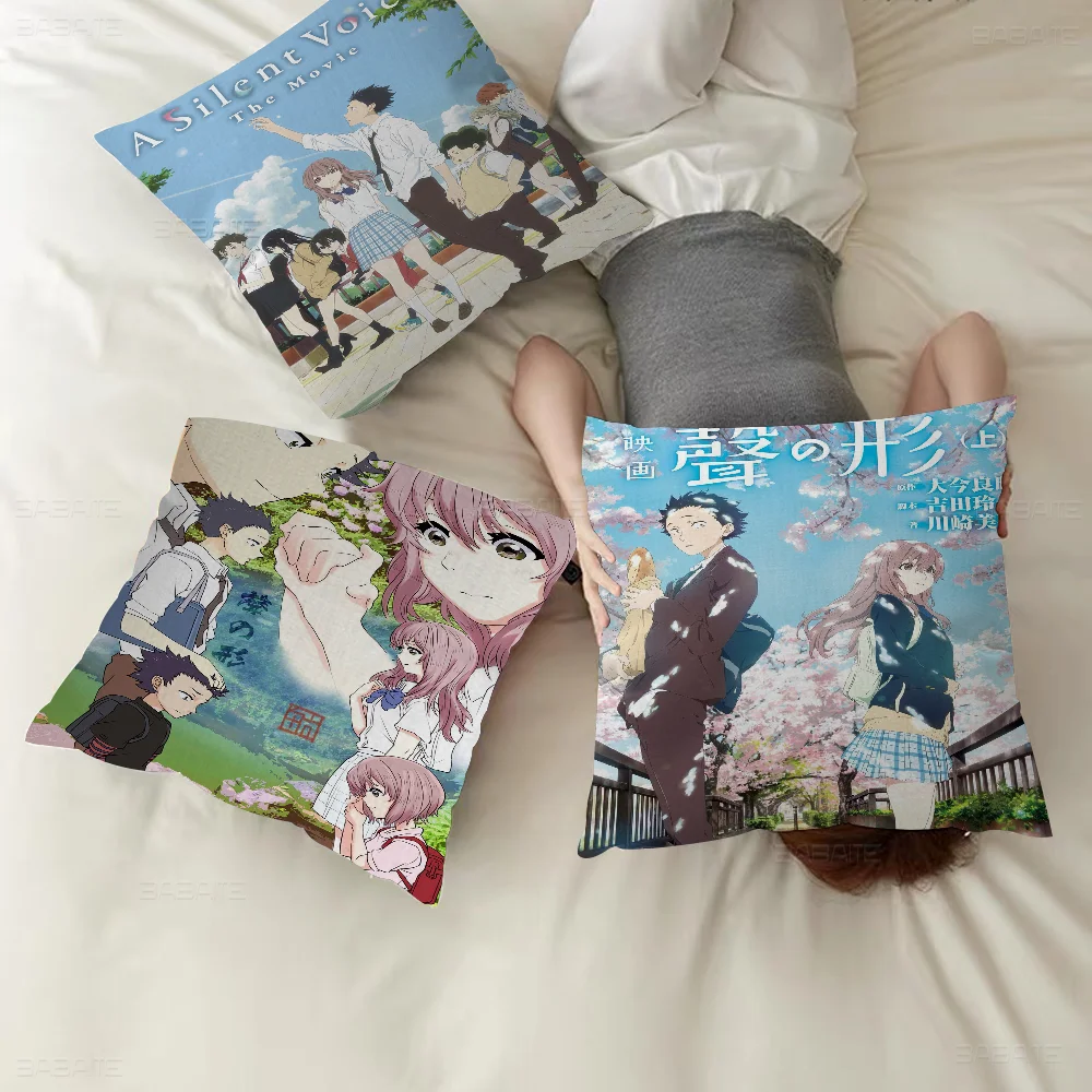 

A Silent Voice Pillow Anime Pillow Sofa Bed Head Pillow Cover Cushion Cover 45x45 Cm Fashion