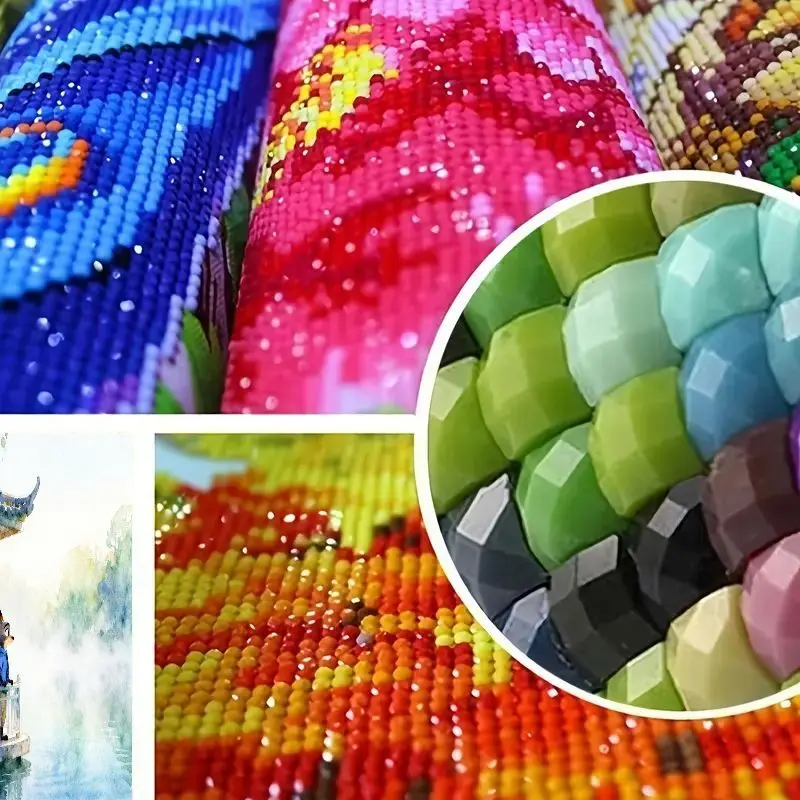 1 قطعة 5D DIY الحفر الكامل الماس طقم الطلاء ، Zootopia نيك وايلد الثعلب في ساحة آسيوية ساحرة بحيرة المشهد ، ألوان مائية نمط Cr