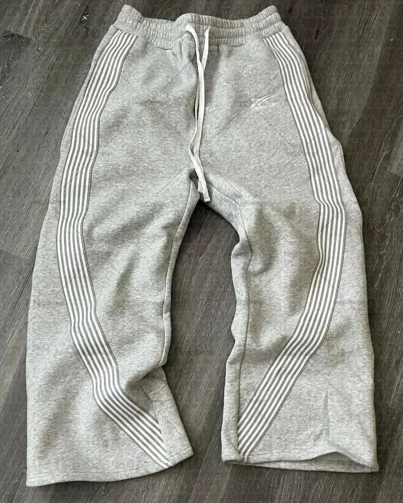 2026 Herren Kinder Freizeithose Y2k Jogging Harajuku Gestreifte Kordelzughose Lose Gerade Hose – Detail 7