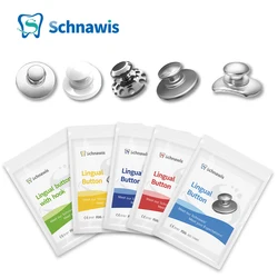50Pcs Dental Metal Composite Lingual Buttons Orthodontic Tongue Tamer Traction Hook Bite Opener Brackets Ortodoncia Braces