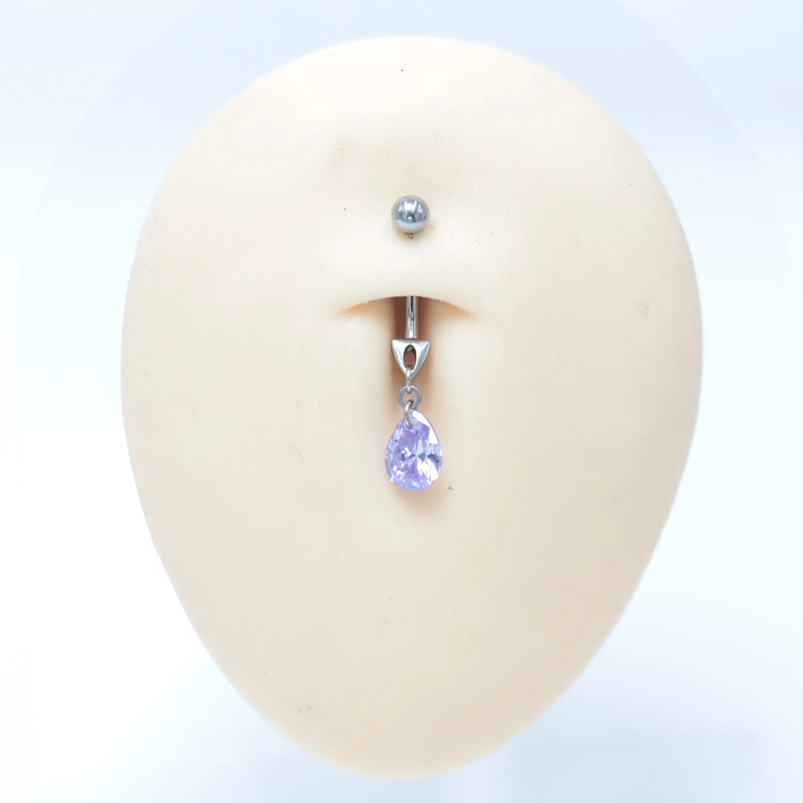 14G Implant Grade Titanium ASTM F136 Pendant Internal Navel Belly Ring Ombligo Oreja Piercing Jewelry with CZ Cubic Zircon image 3