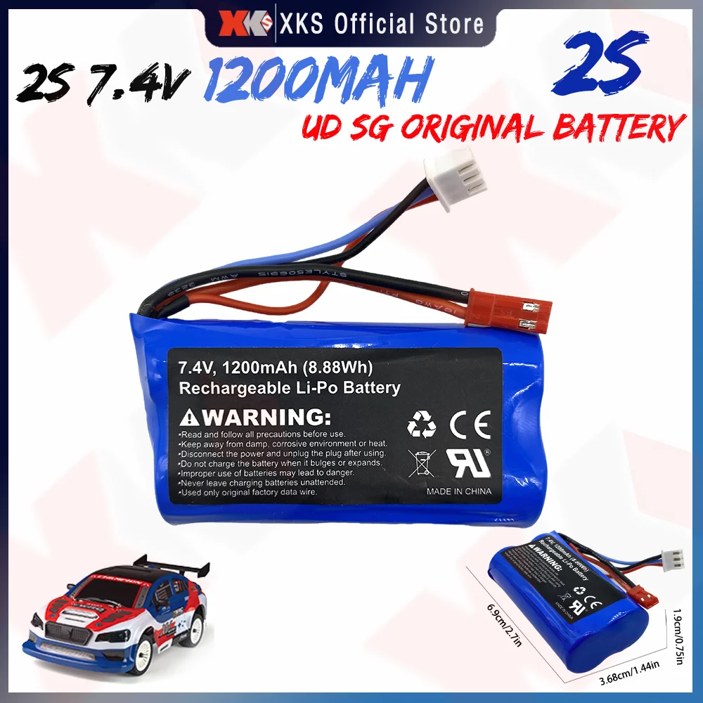 Udirc SG RC Car Original Lipo Battery 2S 7.4V 1200mAh Jst Plug for Udirc UD1608 UD1607 UD1609 SG1607 Wltoys A959 Battery RC Part