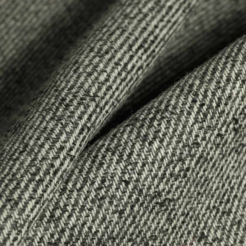 Wool Composite Fabric Classic Black White Line Twill Stiff Material Autumn Winter Knitted Coat Skirt Fabrics by the Meter