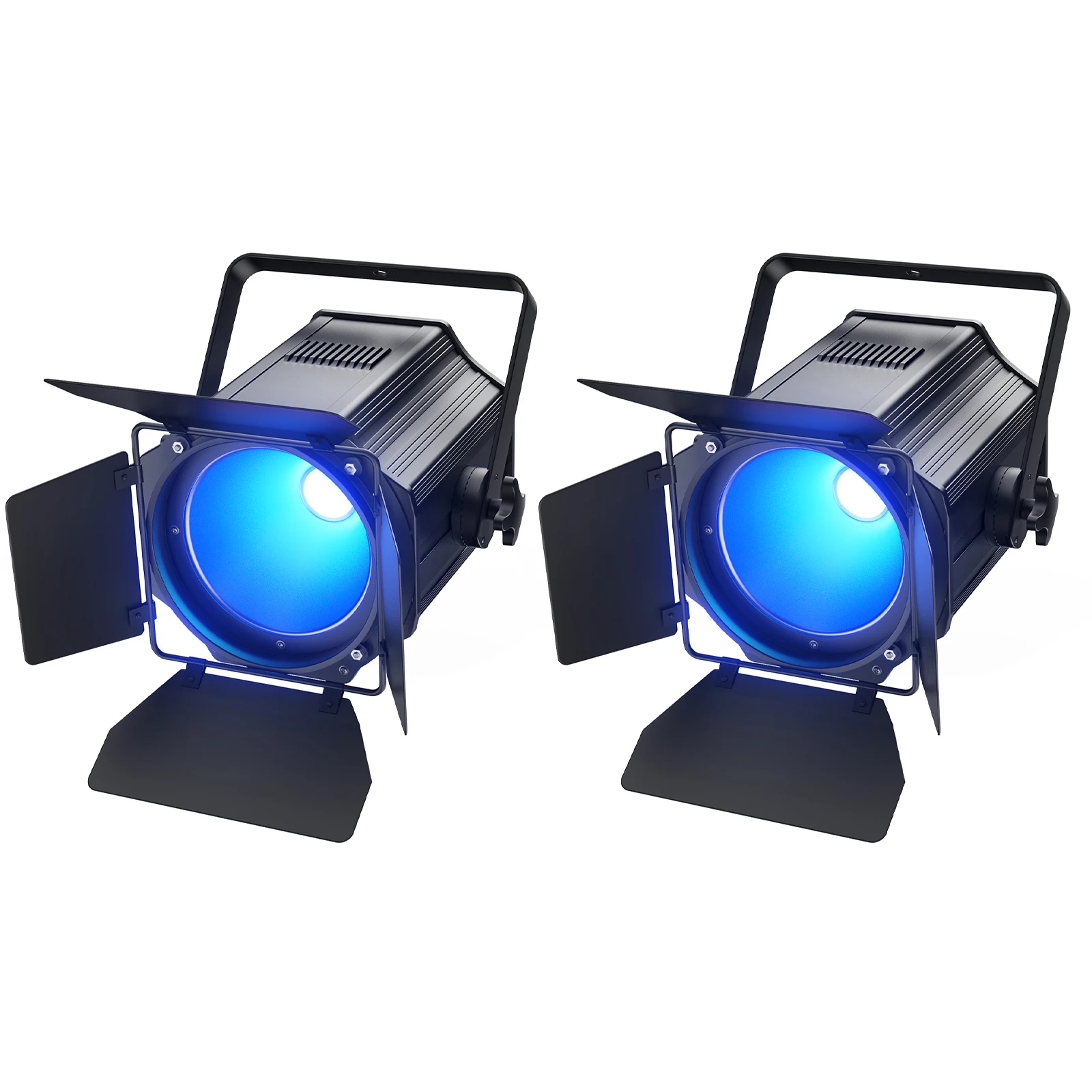 Fieryzeal 2PCS 200W LED COB Par Light 6IN1 RGBWA+UV Linear Spotlight DMX512 Warm&Cold White Stage Light for DJ Party Concert