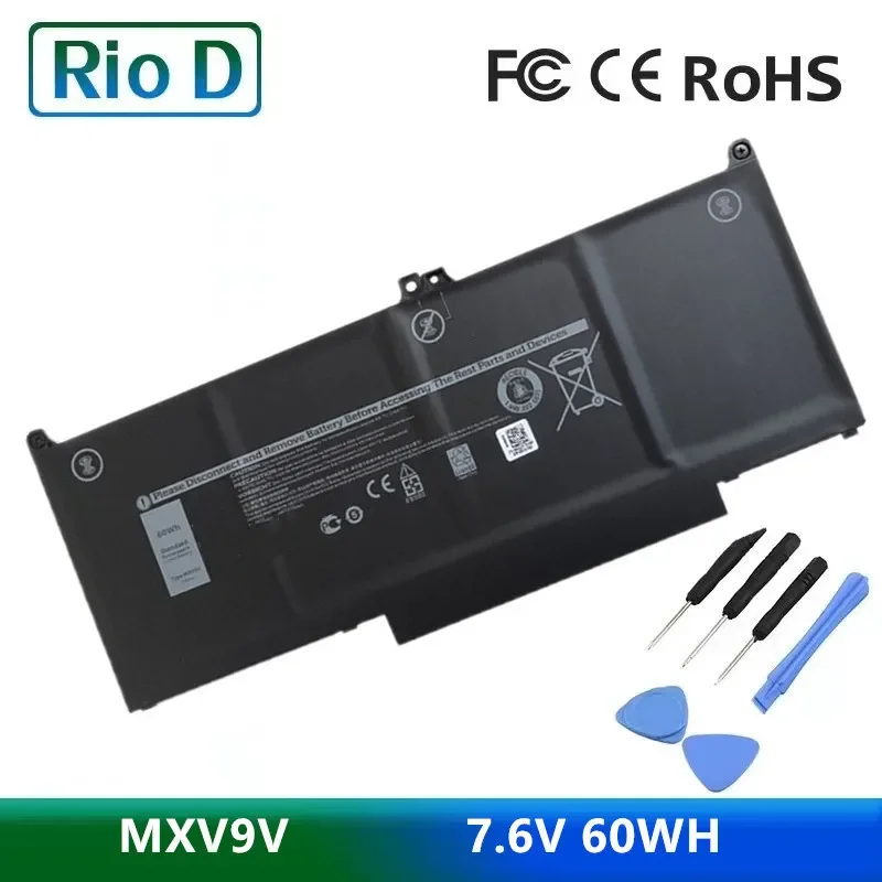 MXV9V  7.6V 60WH Laptop Battery For Dell Latitude 7300 7400 5300 5310 5300 5310 2-in-1 Series 5VC2M 05VC2M 829MX 0829MX