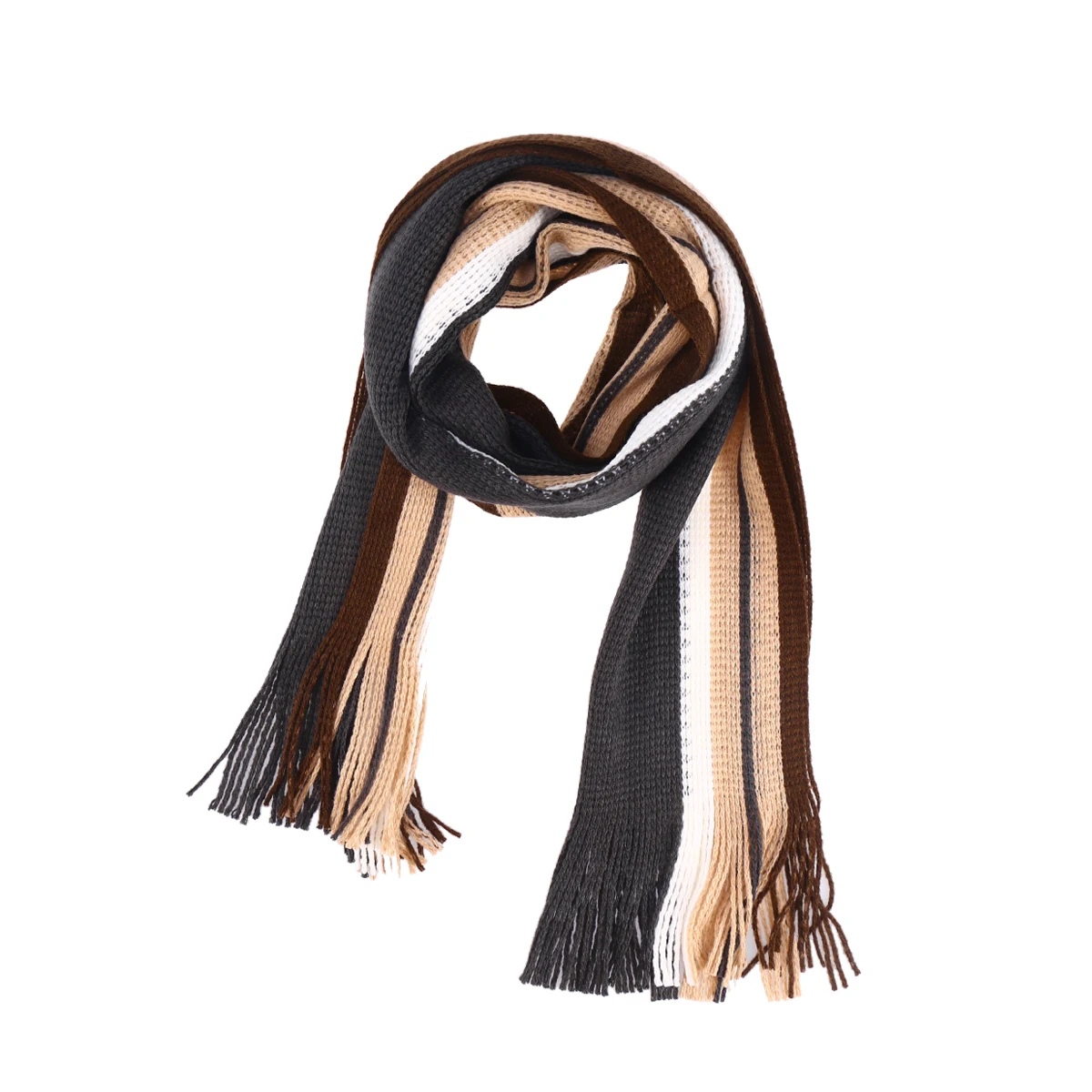 

Warm Men Scarf Premium Cashmere Material Winter Autumn Knitted Stylish Striped Long Size Comfortable Soft Mens Neckwear Shawl