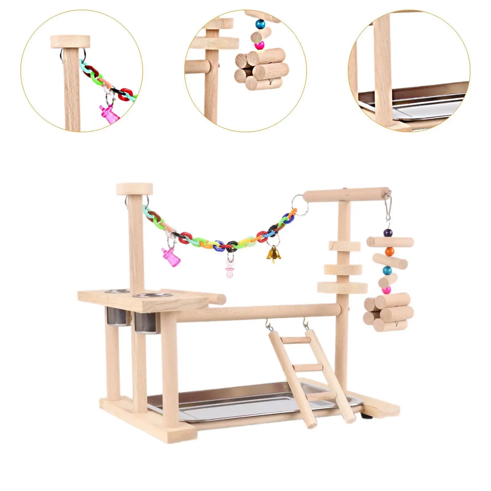 Aire de jeux pour oiseaux perroquets, support de jeu pour perruches, petits oiseaux, Conures