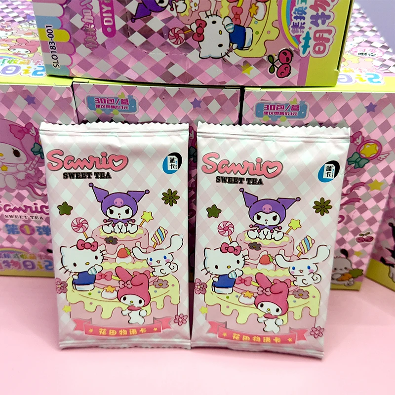 90pcs/Box Hello Kitty Trading Card Anime Sanrio Cartoon Cute Diary Series Game Limited Edition Collection Card Bag Children Gift