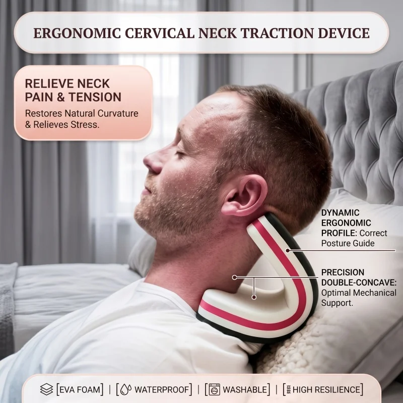 New Design Neck and Shoulder Relaxer Cervical Neck Traction Pillow for Portable Cervical Spine Stretching Neck Orthoses