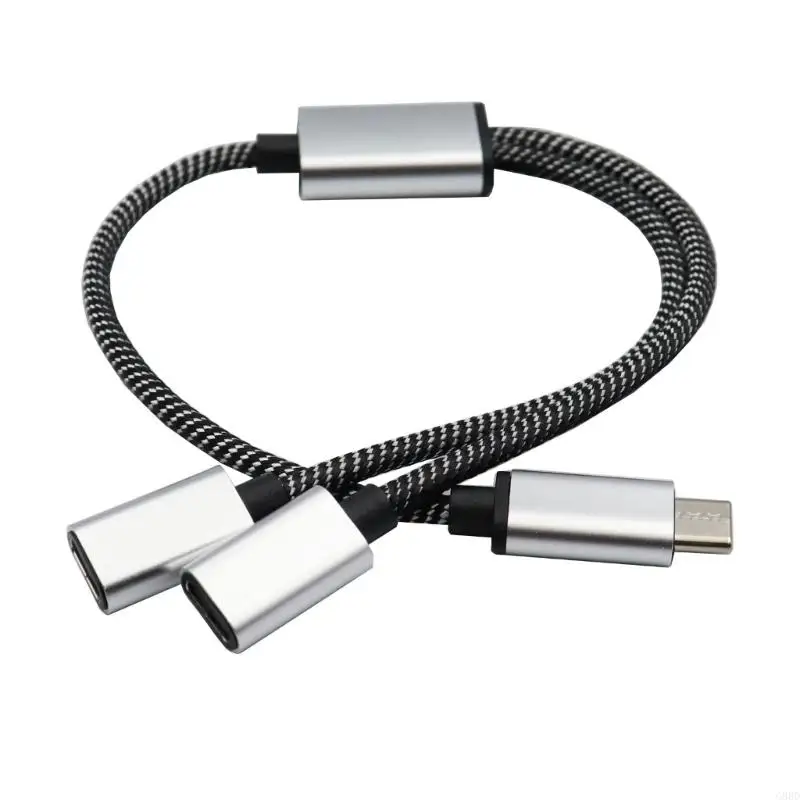 G88D Compact USB C Male to Double USB C Female Splitter Cable 480Mbps Data Speed Cable for Type C Tablets,Laptops