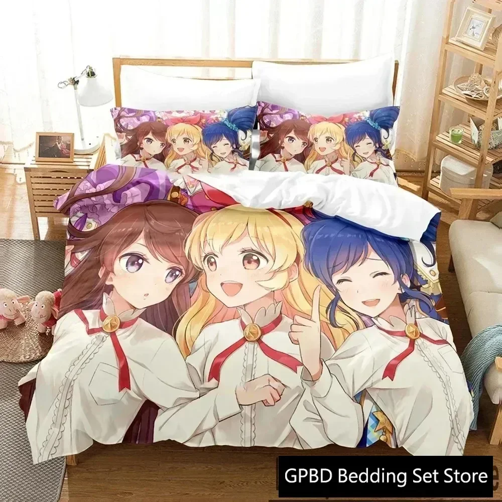 Luxury New 3D Print Anime Aikatsu Bedding Set Duvet Cover Bed Set Quilt Cover Pillowcase king Queen Size Boys Adult Bedding Set