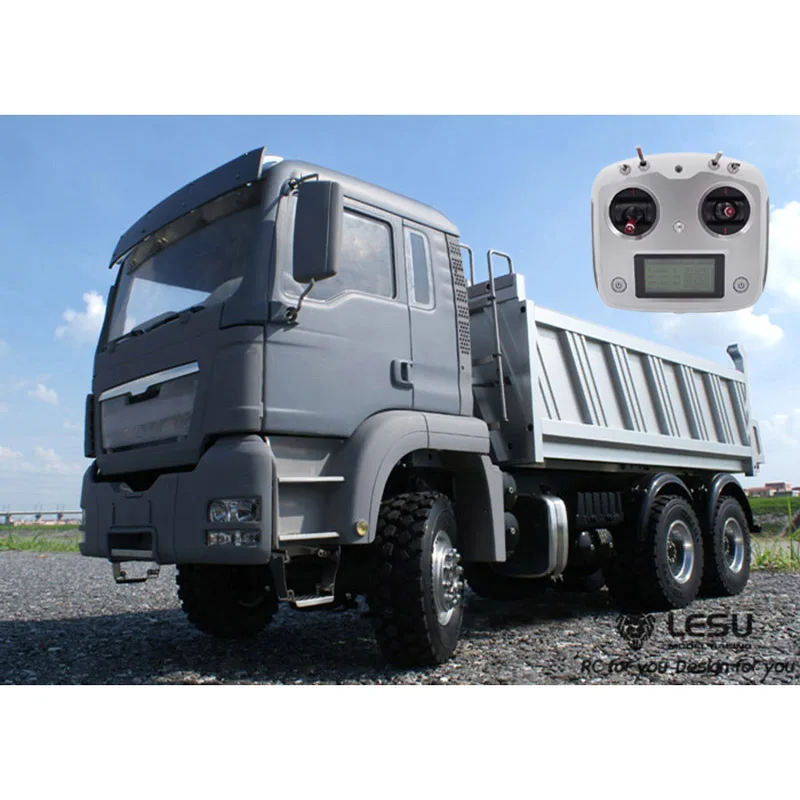 Lesu 1/14 6*6 Hydraulic RC Dumper Truck Model With Light Sound Motor Esc For Diy Tamiyaya  Fs-I6S Thzh0188-Smt2