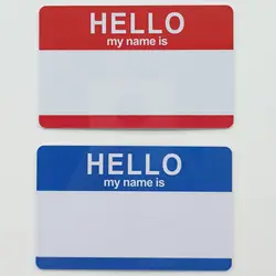 Writable Hello My name identity ID Card