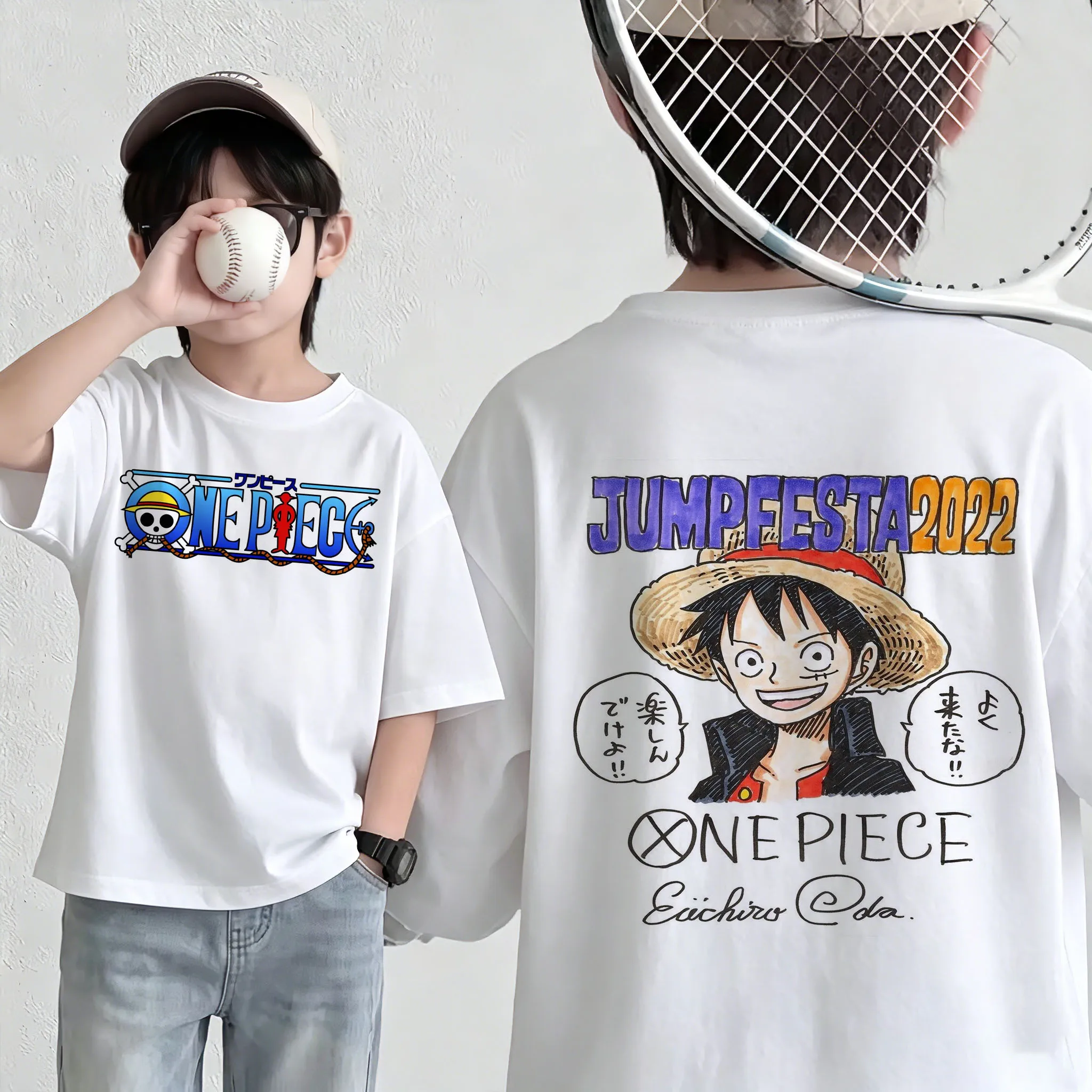 

Summer New Arrival: One Piece Pattern T-shirt, unisex, anime print, casual short-sleeved, fashionable streetwear top, Y2K style.