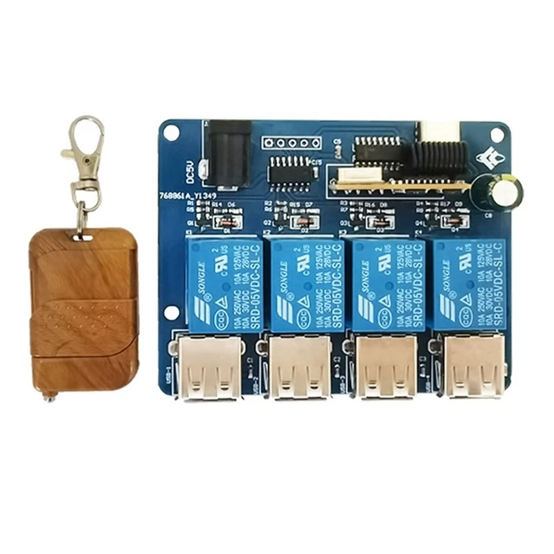 Blue Power Expansion Module 433 Remote Control 5V Power Supply 4 Way USB Distribution Board Power Supply Hub