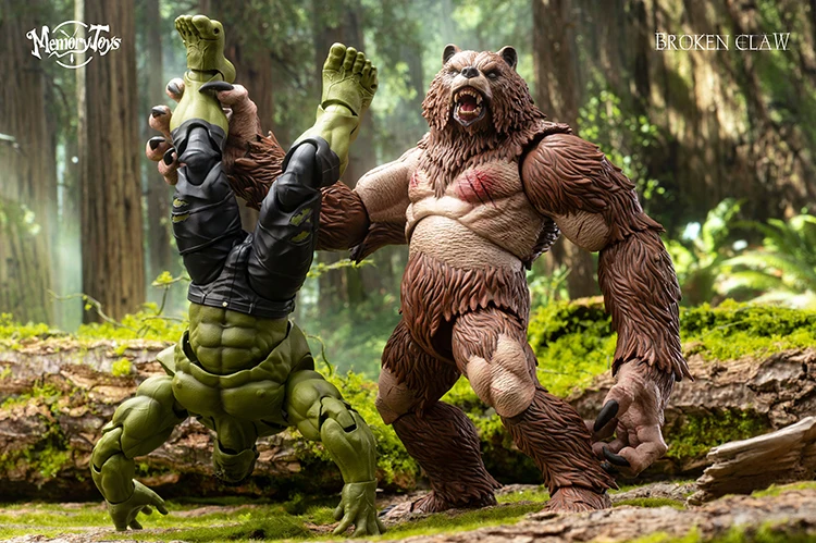 Memorytoys 1/10 mundo do aventureiro berserker urso masculino modelo conjunto completo 23cm druida animal panda gigante figura de ação brinquedos fãs presentes