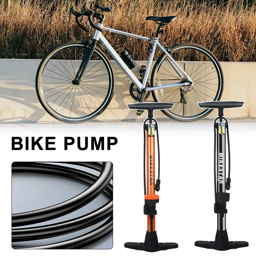 Bicycle Tire Floor Pump With Gauge Suspension Pumps MTB Fork Shock High Air Pressure Flow Inflator Presta Valve Schrader