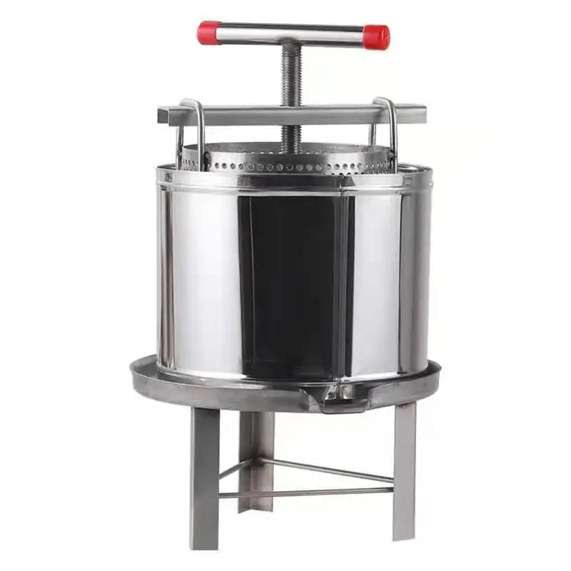 Stainless Steel Mesh Honey Pressing Machine Manual Rotating Bee Nugget Honey Squeezer Beekeeper Honey Pressing Machine