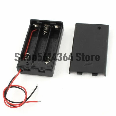 ON/OFF Switch Black 3 x 1.5V AAA Batteries Holder Case Storage Box 3pcs