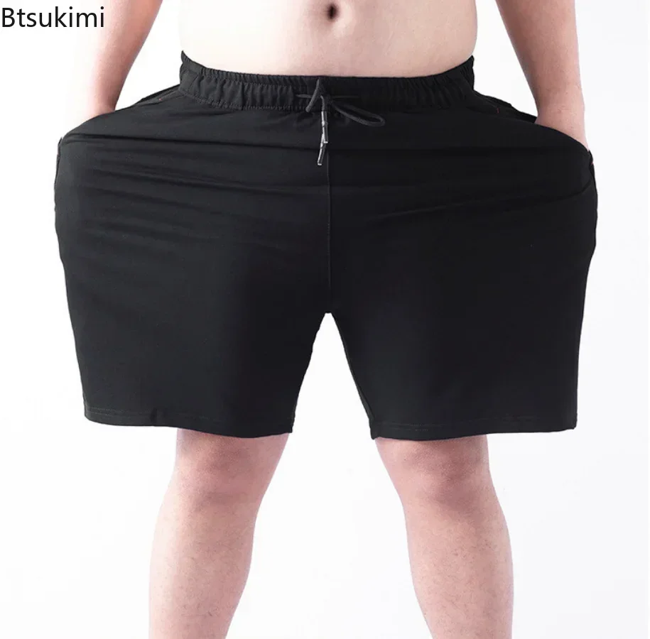 2024 Summer Casual Shorts for Fat Men Breathable Soft Sports Shorts Male Oversized Beach Shorts Streetwear Short Pants 9XL 10XL