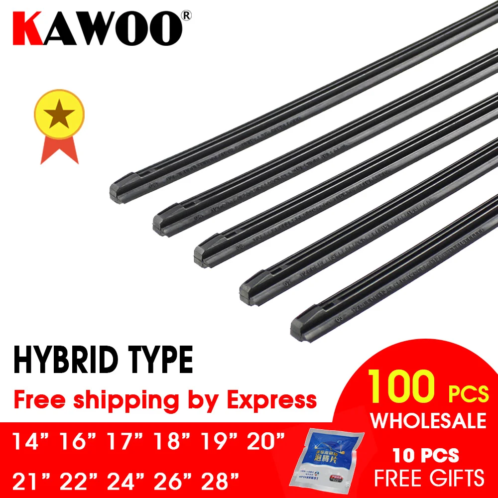 100pcs Car Vehicle Insert Rubber Strip Wiper Blade Hybrid (Refill) 8mm 14