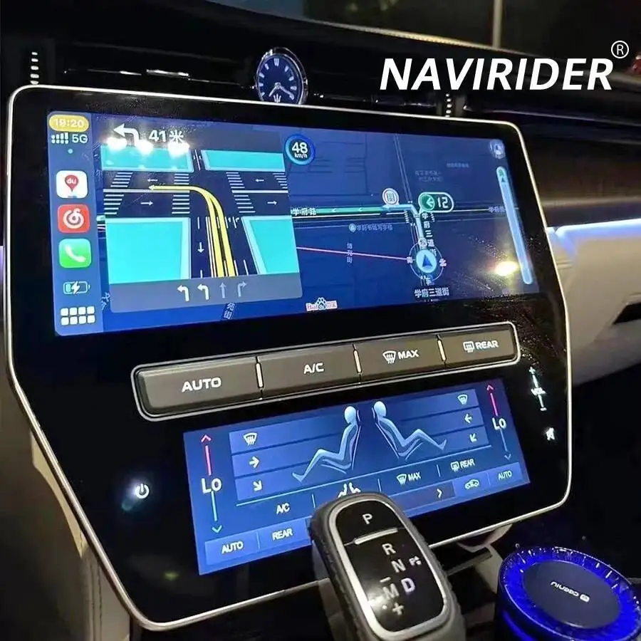 

For Maserati Quattroporte 2013-2020 Car Radio Android 14 Multimedia Video PlayerAuto Air conditioning panel 22inch QLED Screen