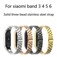 Strap For Xiaomi Mi  Strap Miband 6 5 4 3 Metal Wristbands For Xiaomi Mi Band 6 Bracelet Stainless Steel Watchband Accessories