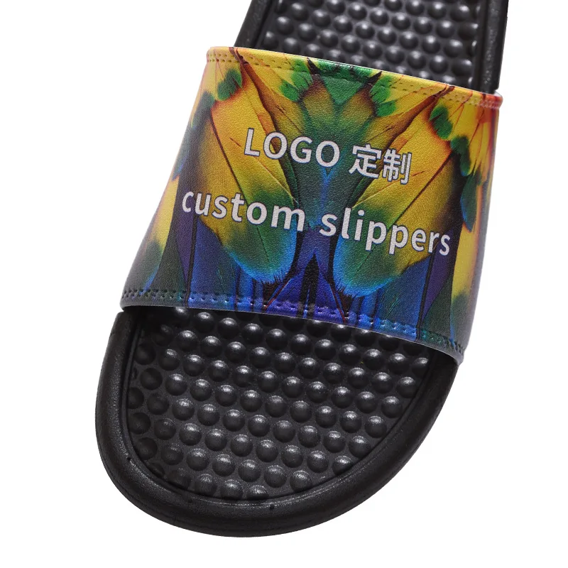 Hot Sale Custom Flip Flops Custom Printed Slippers Slides Footwear Custom Logo Slide Designer Slippers For Men