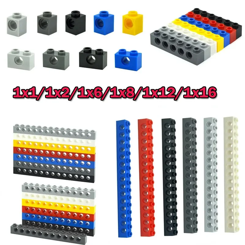 

Technology Building Block Parts MOC Combination Studded Long Beam with Hole Thick Bricks Compatible 2730/3895/3702/3894/3703 Toy