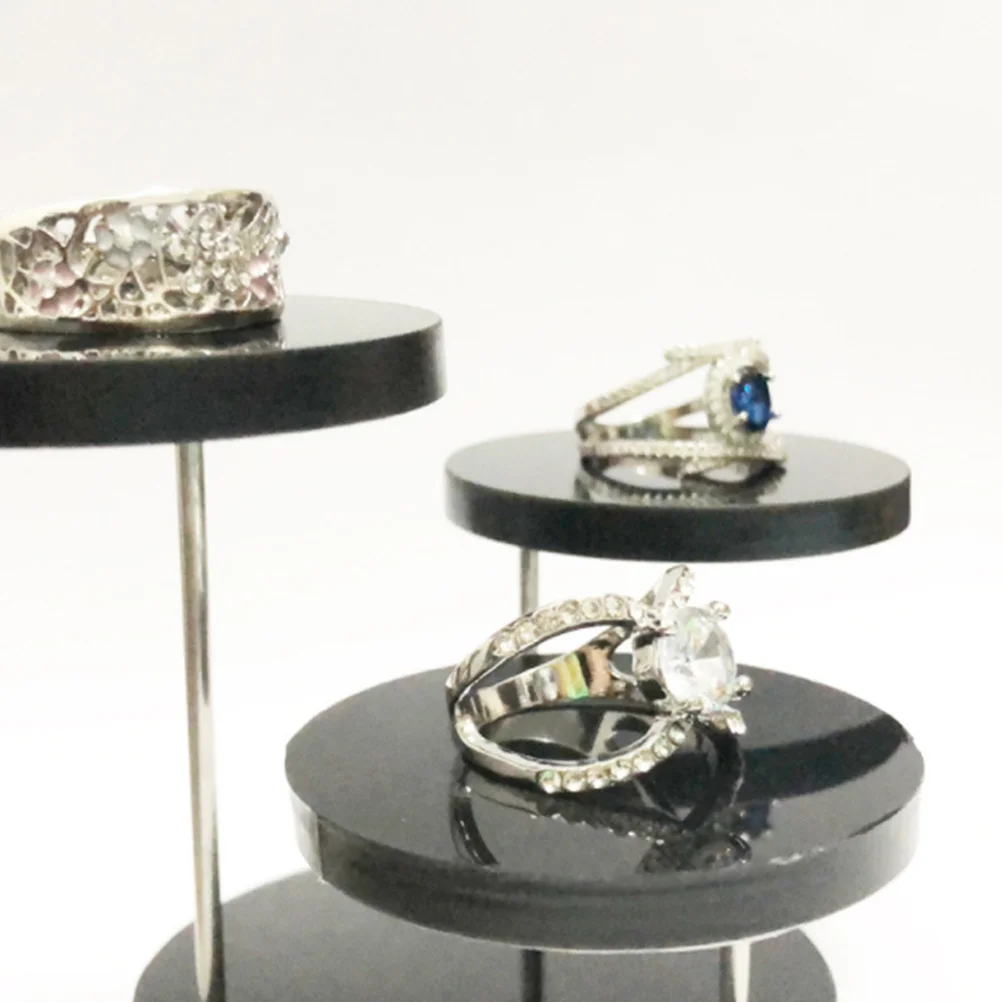 

2Pcs 3 Tier Acrylic Jewelry Rack Rotating Necklace Ring Earrings Storage Holder High Ranking Beautiful Jewlerly Rack