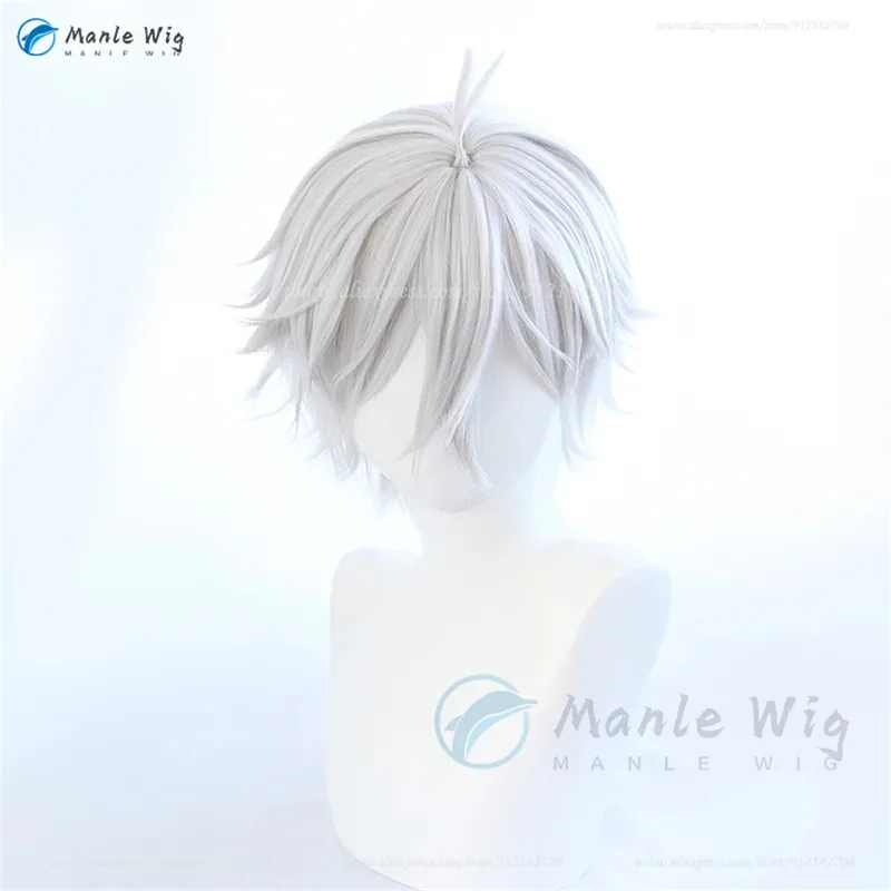 

2025 г., имитация кожи головы, Наги Сейширо, аниме, косплей, короткие серебристо-белые термостойкие синтетические + шапочка для парика