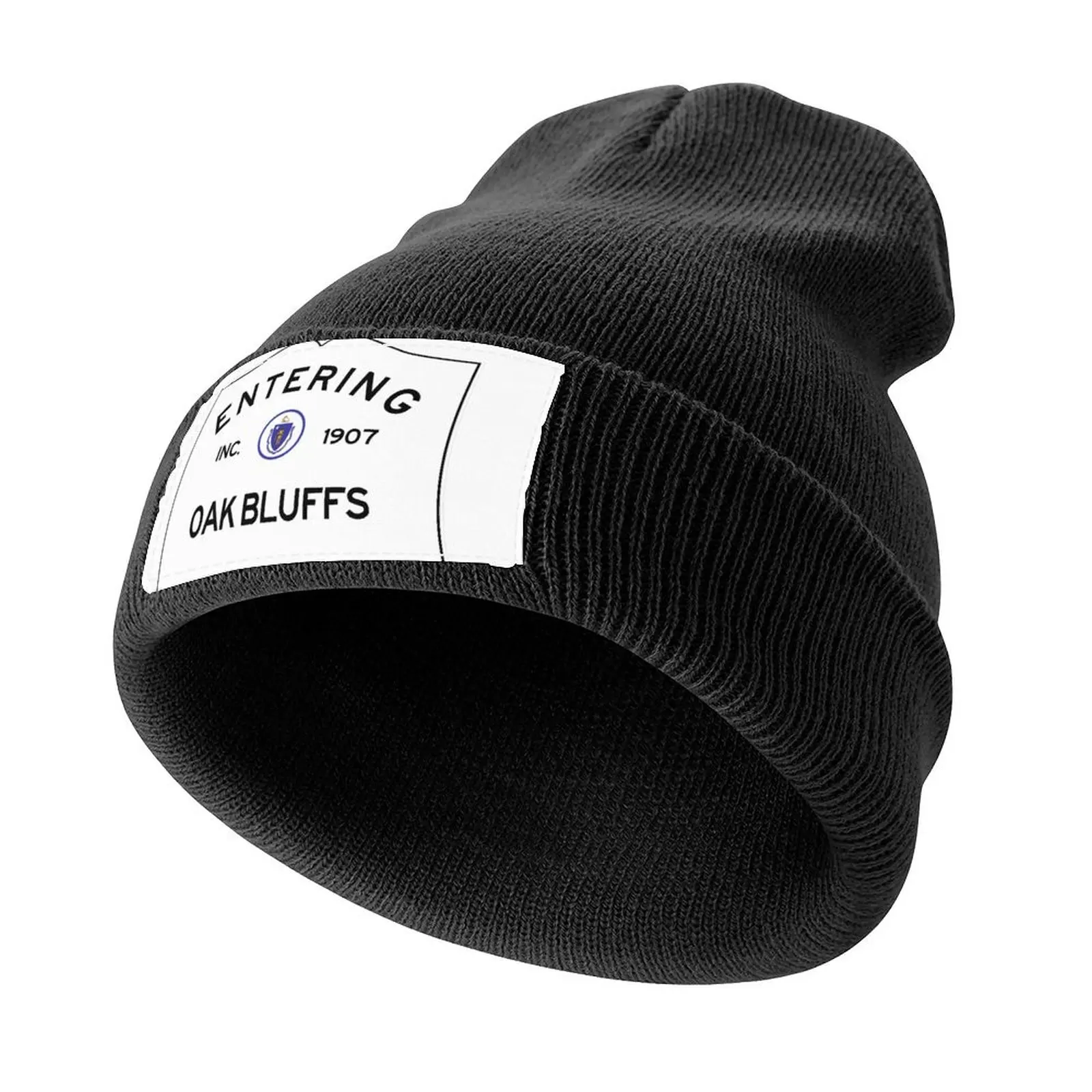 

Entering Oak Bluffs Massachusetts - Commonwealth of Massachusetts Road SignCap Knitted Cap Bobble Hat Hats For Men Women's