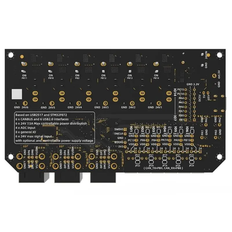 31BA Advanced Hexa Distro Fusions Printer Distribution Board With 8 Programmable GPIO 4 Inputs Power Management