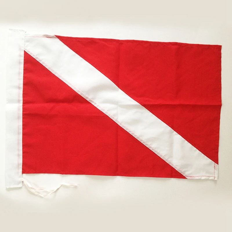 Dive Flag For Scuba Diving Spearfishing Use With Float, Buoy, Boat, Pole Diver Down 35X50cm