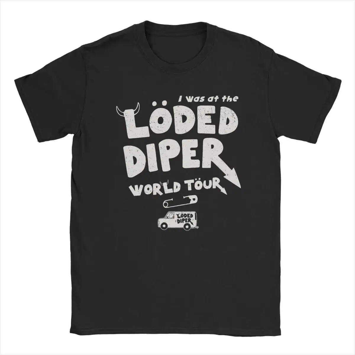 I Was At The Loded Diper World Tour Men T Shirts Vintage Tee Shirt Short Sleeve